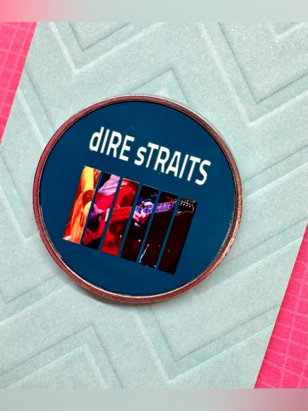 New Dire Straits Rock Band Music Group Retro 80s Style Pin - 1.25”
